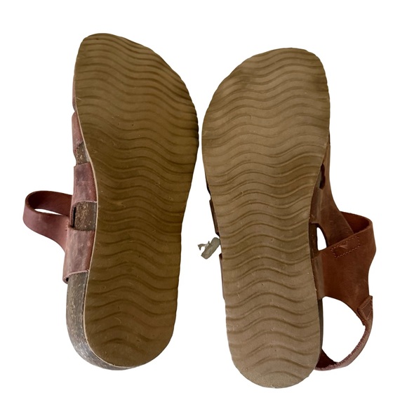 Bionatura Shoes Womens Mary Jane Leather Wedge Distressed Sandals Heels SZ 39 8 - Picture 4 of 8